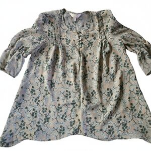 LC Lauren Conrad Chic Floral Patterned Blouse Small